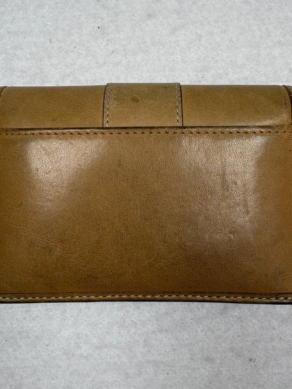 Vintage Coach Tan Leather Keyring Wallet Foldover Preppy Quiet Luxury Heritage - Picture 11 of 11